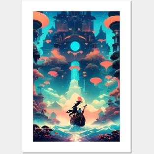 Fantasy river Posters and Art